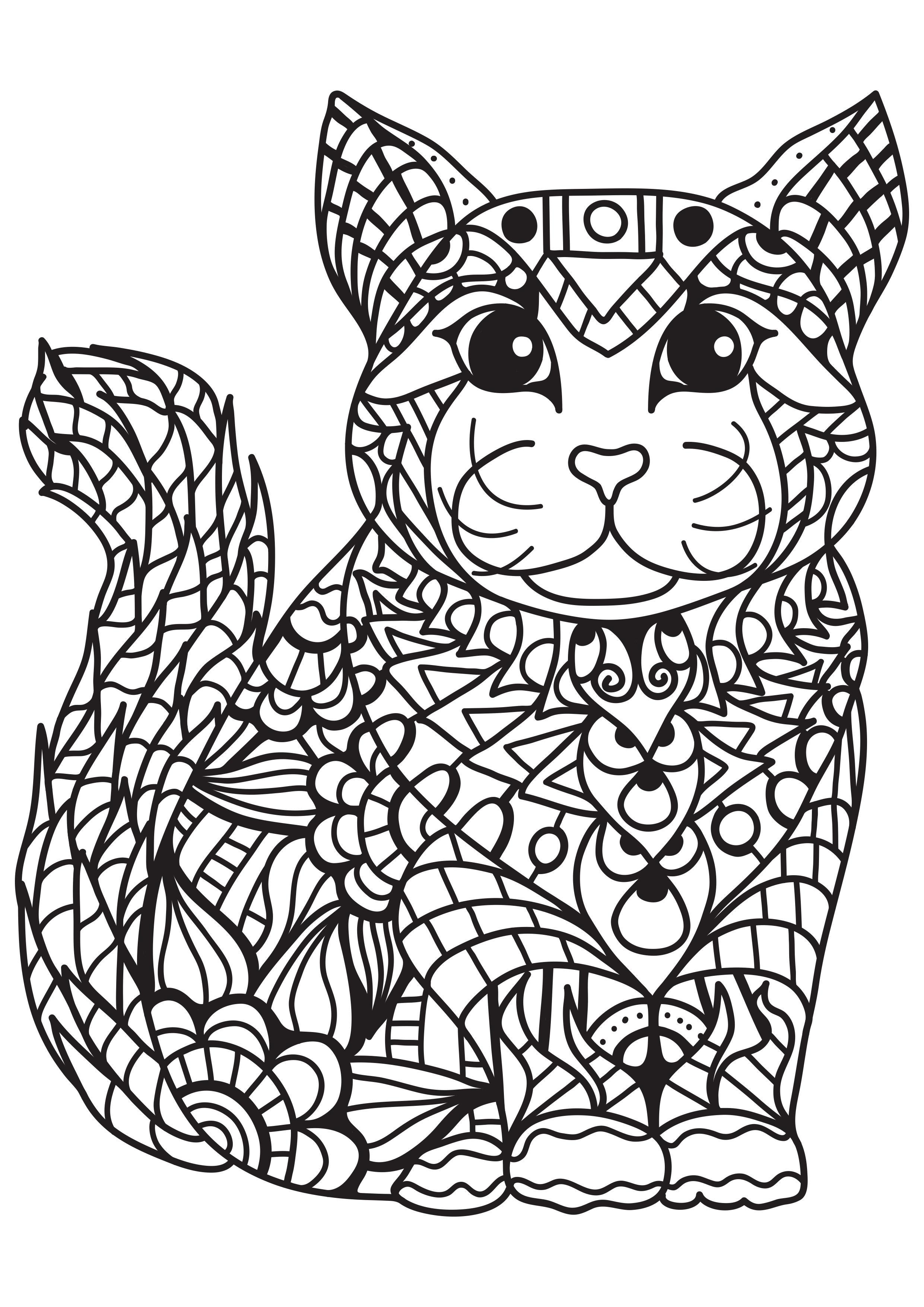 gato Página para colorir gato