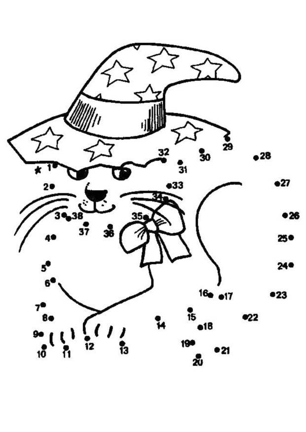 Página para colorir gato de halloween