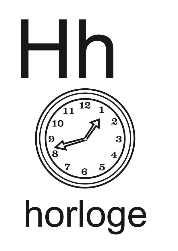 h Página para colorir h