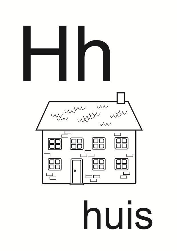 h Página para colorir h