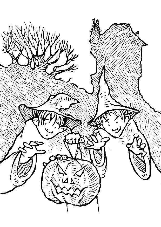 halloween Página para colorir halloween