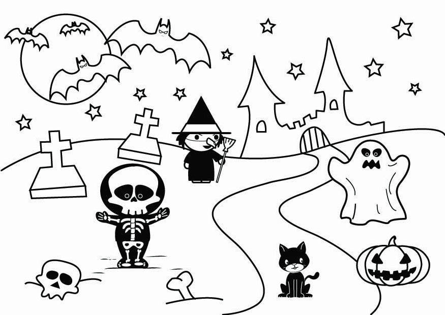 halloween Página para colorir halloween