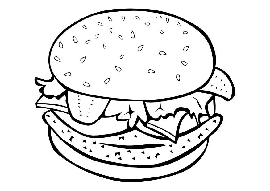 hambAºrguer Página para colorir hambAºrguer