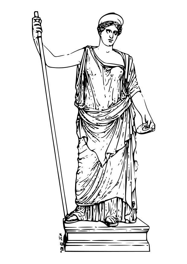 hera Página para colorir hera