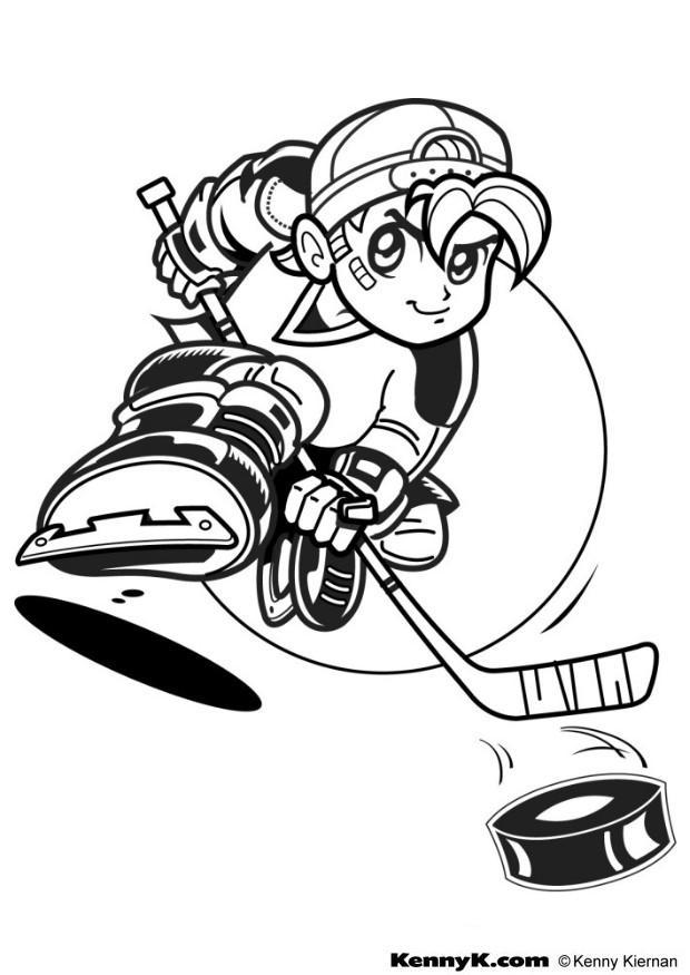hockey Página para colorir hockey