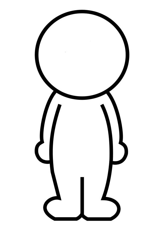 homem - rosto vazio Página para colorir homem - rosto vazio