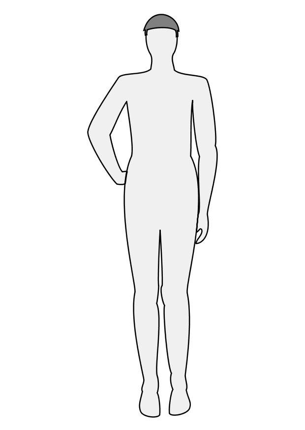 homem - vista frontal Página para colorir homem - vista frontal