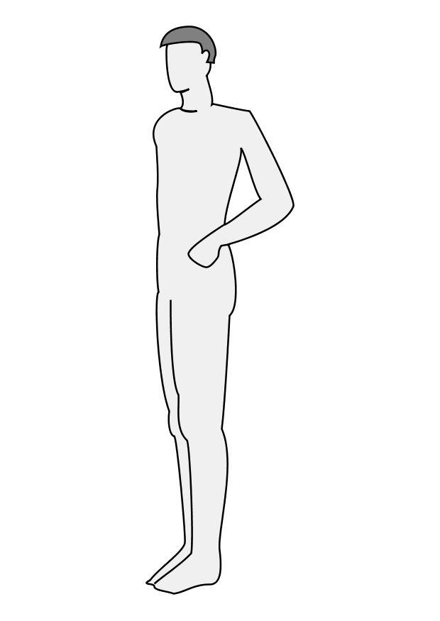 homem vista lateral Página para colorir homem vista lateral