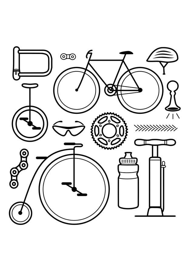 Acones - bicicleta Página para colorir Acones - bicicleta
