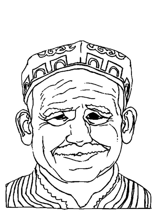 Página para colorir idoso