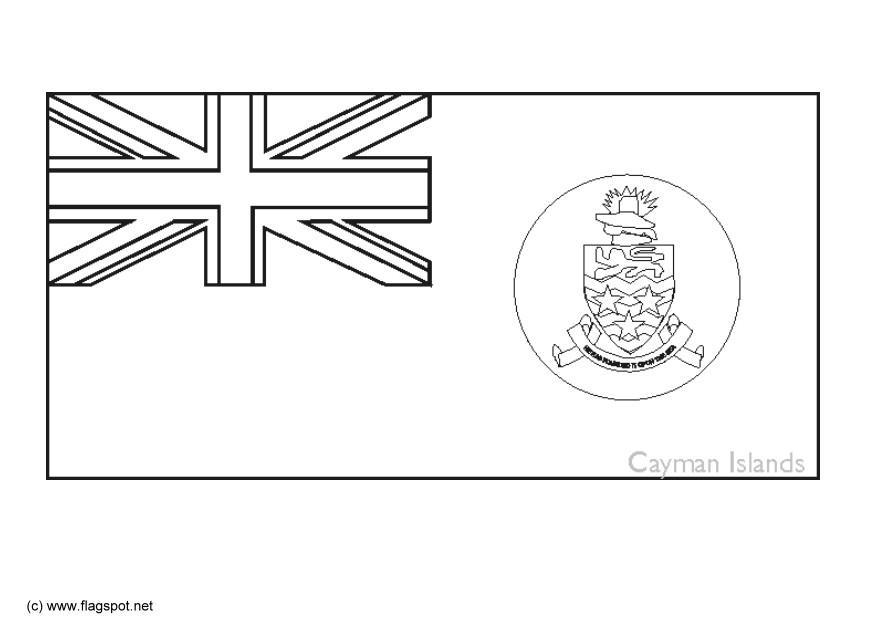 ilhas caymans Página para colorir ilhas caymans
