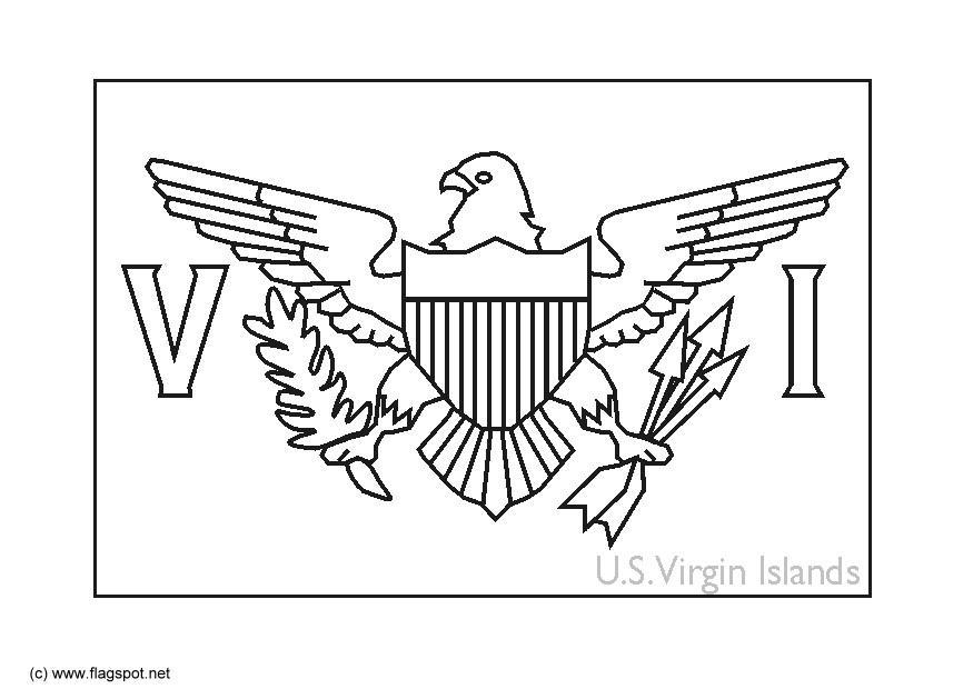 ilhas virgens - eua Página para colorir ilhas virgens - eua