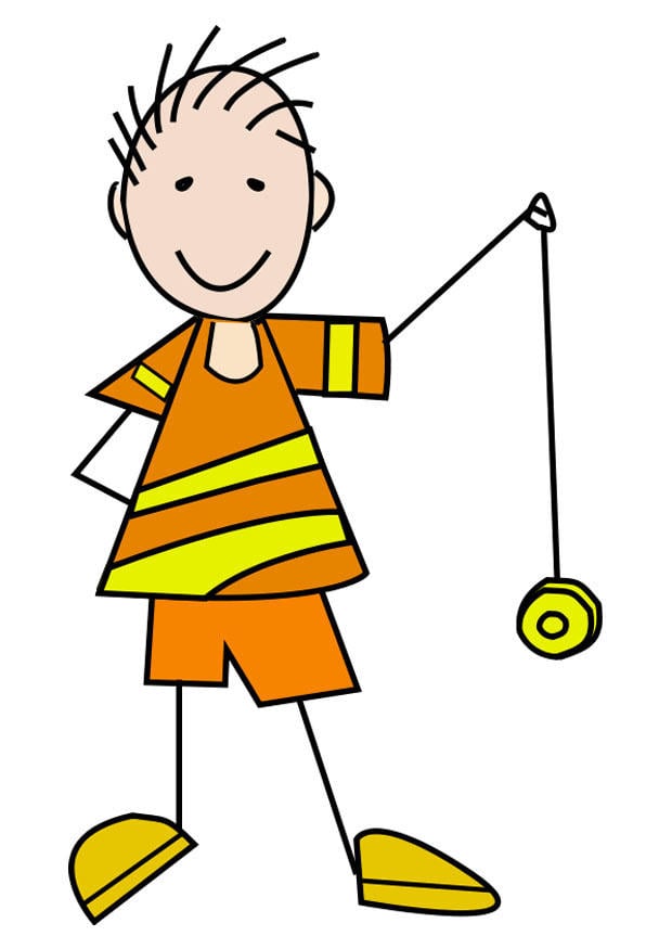imagem menino com um ioiA´ 