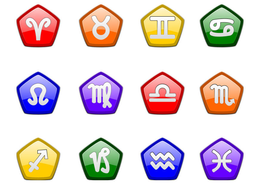 imagem sA­mbolos dos signos do horA³scopo