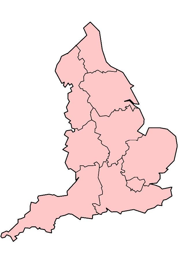 inglaterra - regiAµes imagem inglaterra - regiAµes