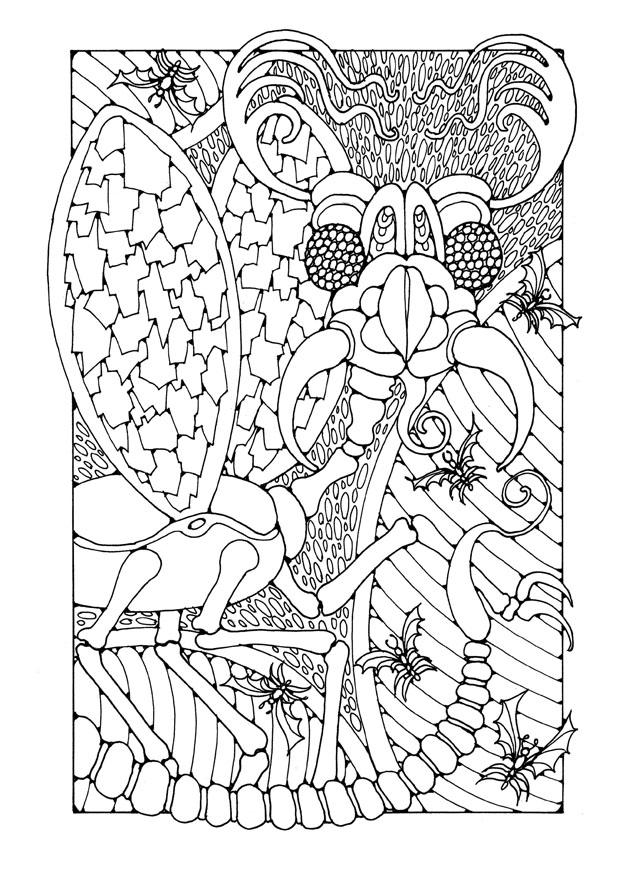 inseto de fantasia Página para colorir inseto de fantasia