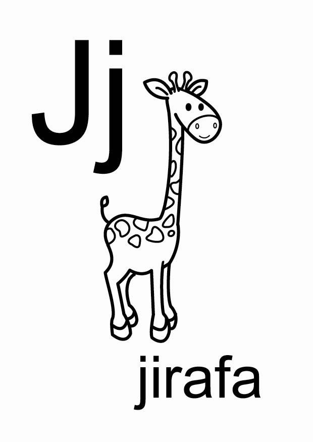 j Página para colorir j