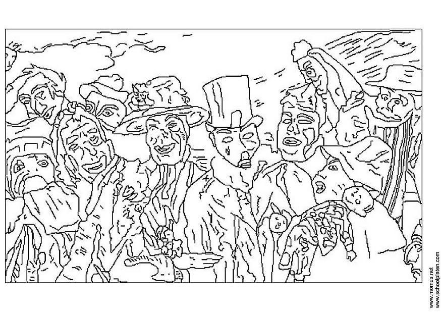 james ensor Página para colorir james ensor