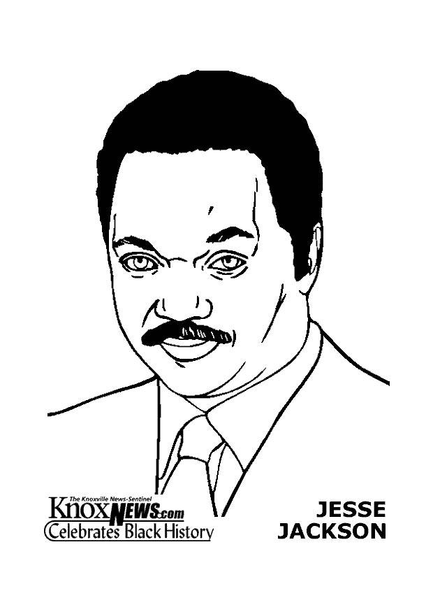 jesse jackson Página para colorir jesse jackson