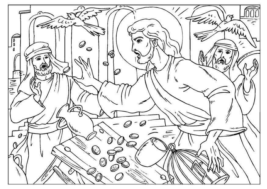jesus expulsando os vendilhAµes Página para colorir jesus expulsando os vendilhAµes