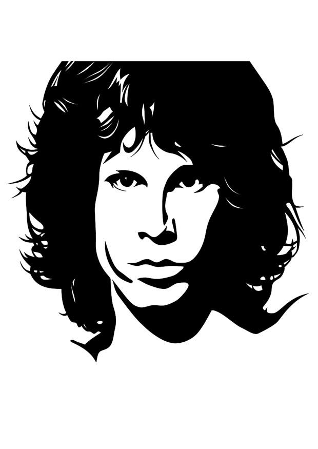 jim morrison Página para colorir jim morrison
