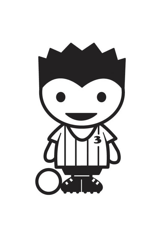 jogador de futebol Página para colorir jogador de futebol