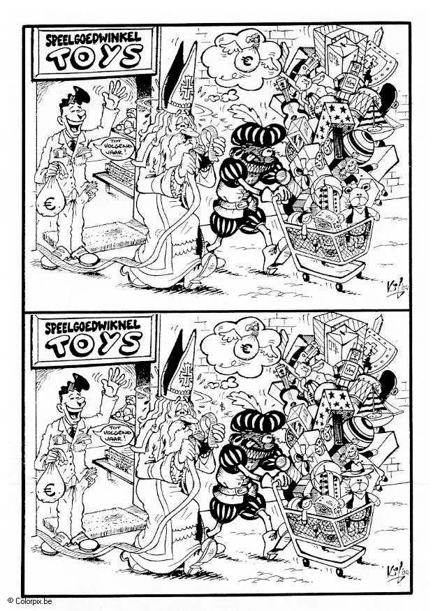 jogo dos erros - sA£o nicolau Página para colorir jogo dos erros - sA£o nicolau