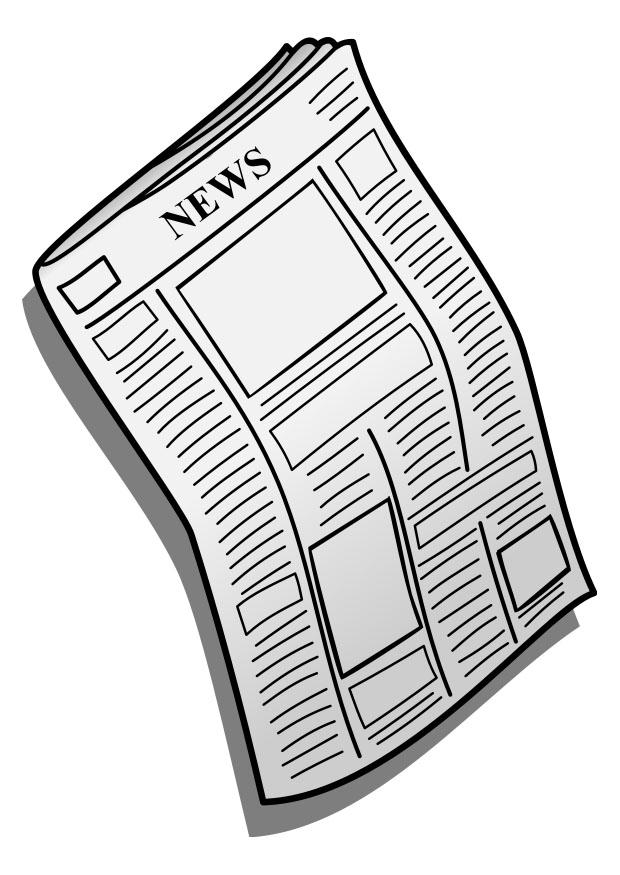 jornal Página para colorir jornal