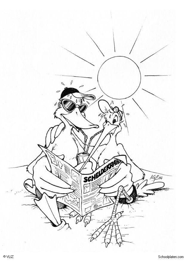 juntos na praia Página para colorir juntos na praia