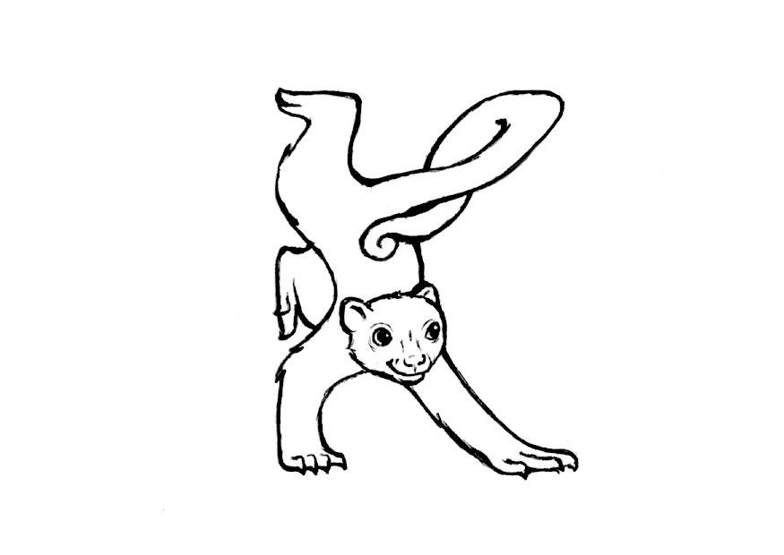k-kinkajou Página para colorir k-kinkajou
