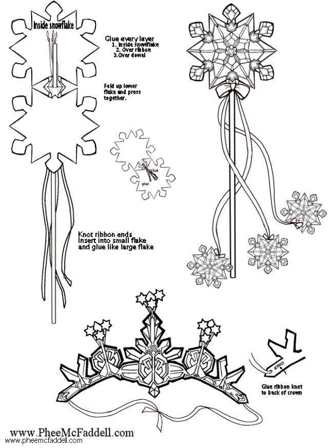 Knutselen varinha de floco de neve 