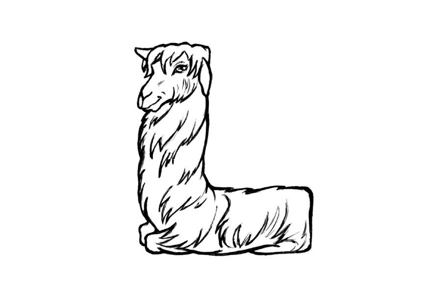 l-llama Página para colorir l-llama