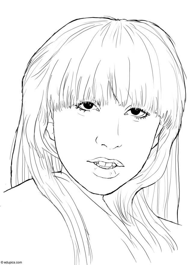 lady gaga Página para colorir lady gaga