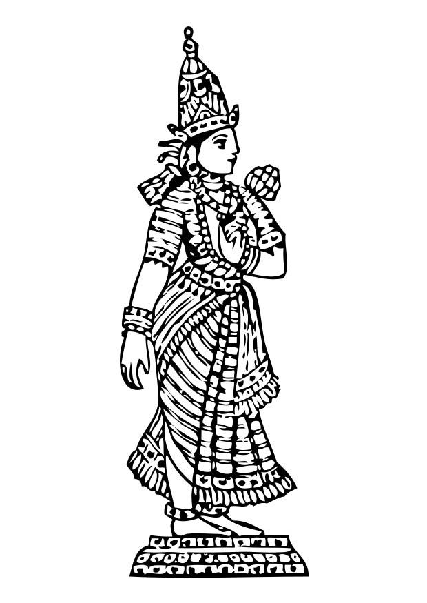 lakshmi Página para colorir lakshmi