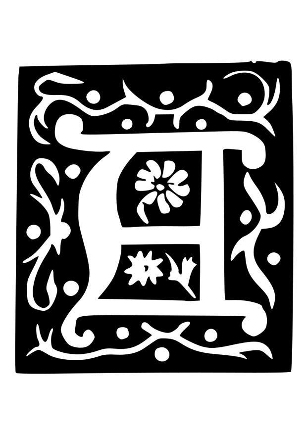 letra decorativa - a Página para colorir letra decorativa - a