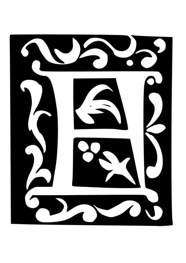 letra decorativa - f Página para colorir letra decorativa - f