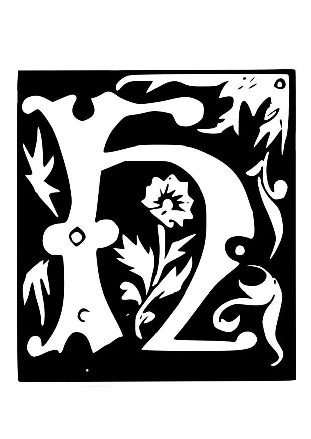 letra decorativa - h Página para colorir letra decorativa - h