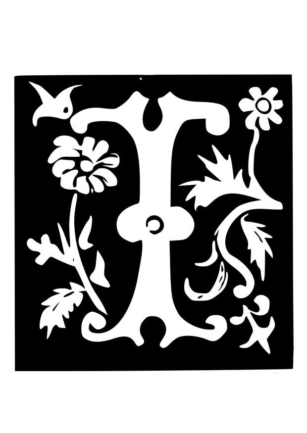 letra decorativa - i Página para colorir letra decorativa - i