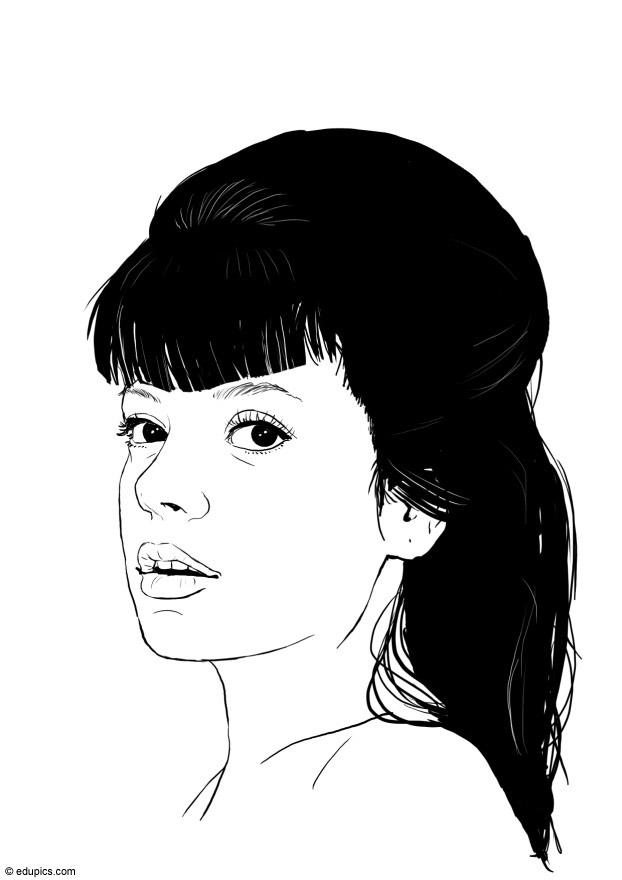 lily allen Página para colorir lily allen