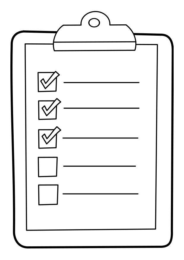 lista na prancheta Página para colorir lista na prancheta