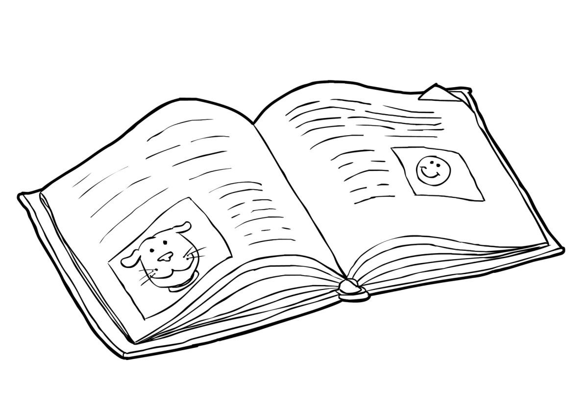 livro - ler (2) Página para colorir livro - ler (2)