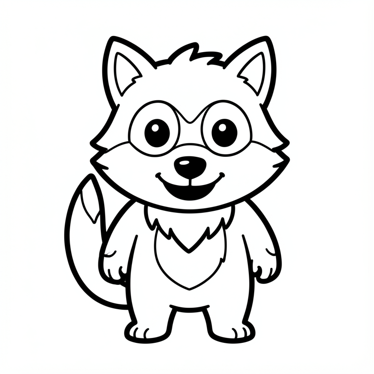 lobisomem fofo de halloween Página para colorir lobisomem fofo de halloween