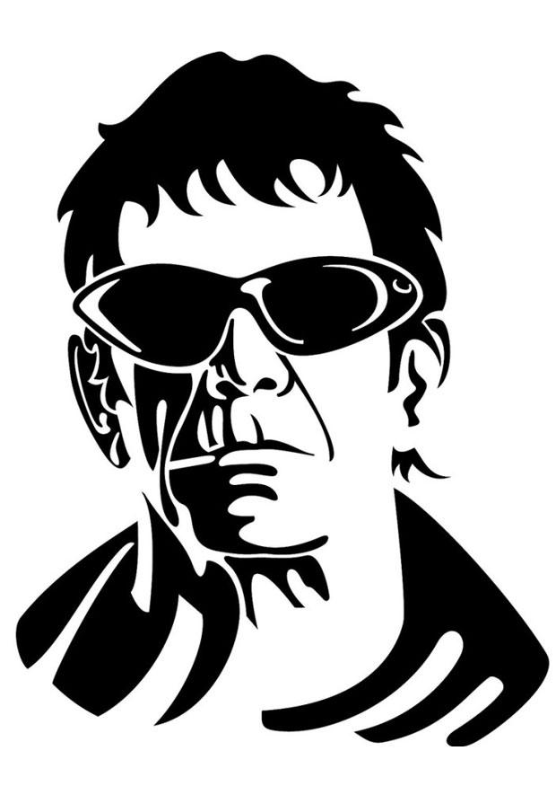 Página para colorir lou reed 