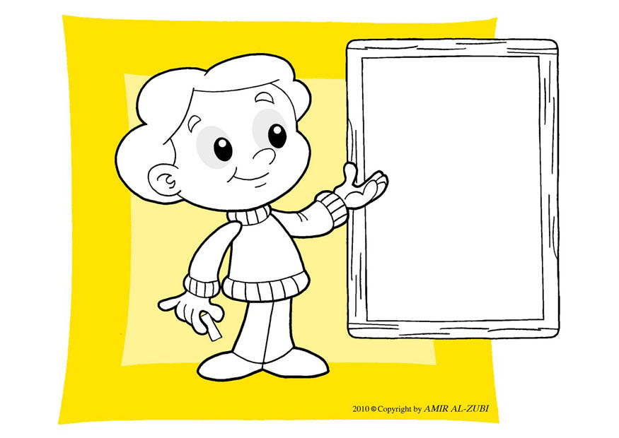 lousa / quadro-negro Página para colorir lousa / quadro-negro