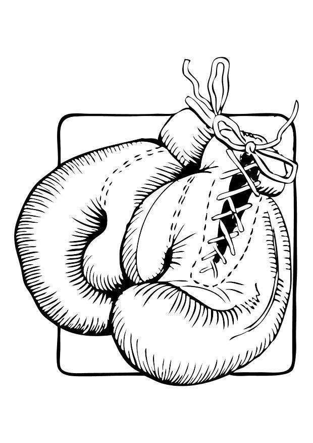 luvas de boxe Página para colorir luvas de boxe