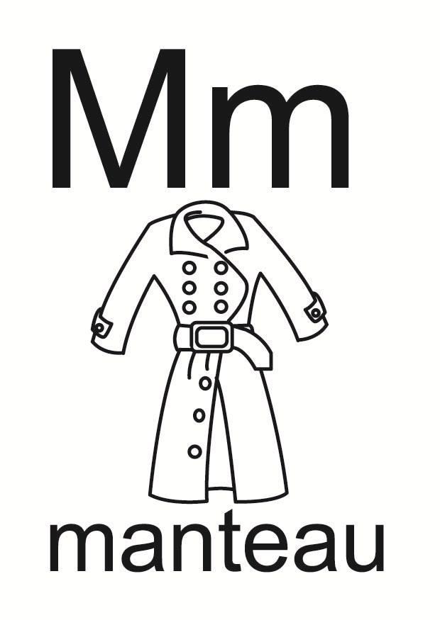 m Página para colorir m