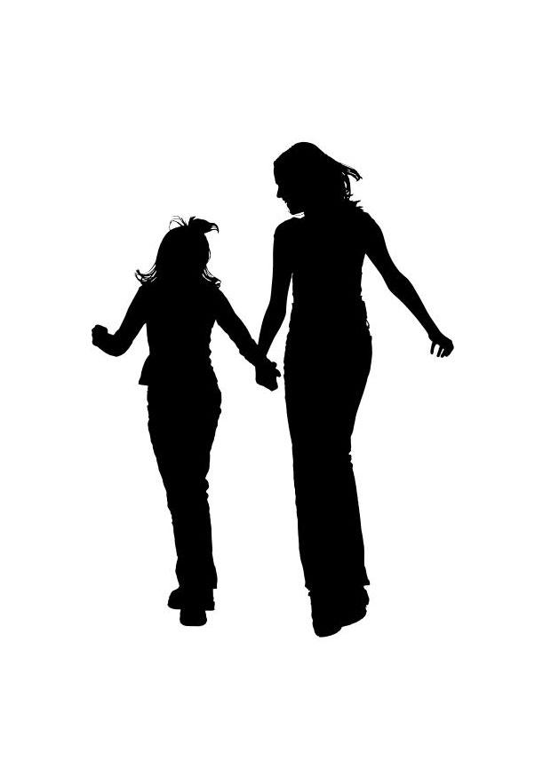 mA£e e filha Página para colorir mA£e e filha