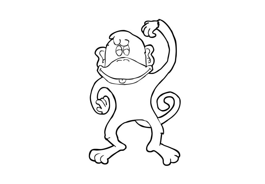 macaco Página para colorir macaco