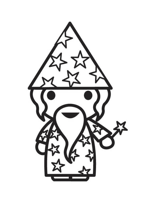 mago Página para colorir mago