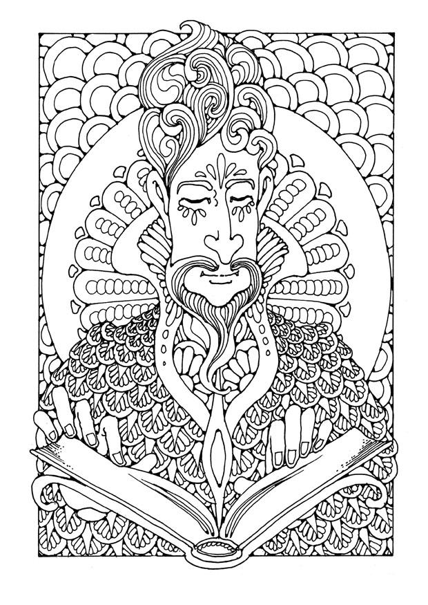 mago Página para colorir mago